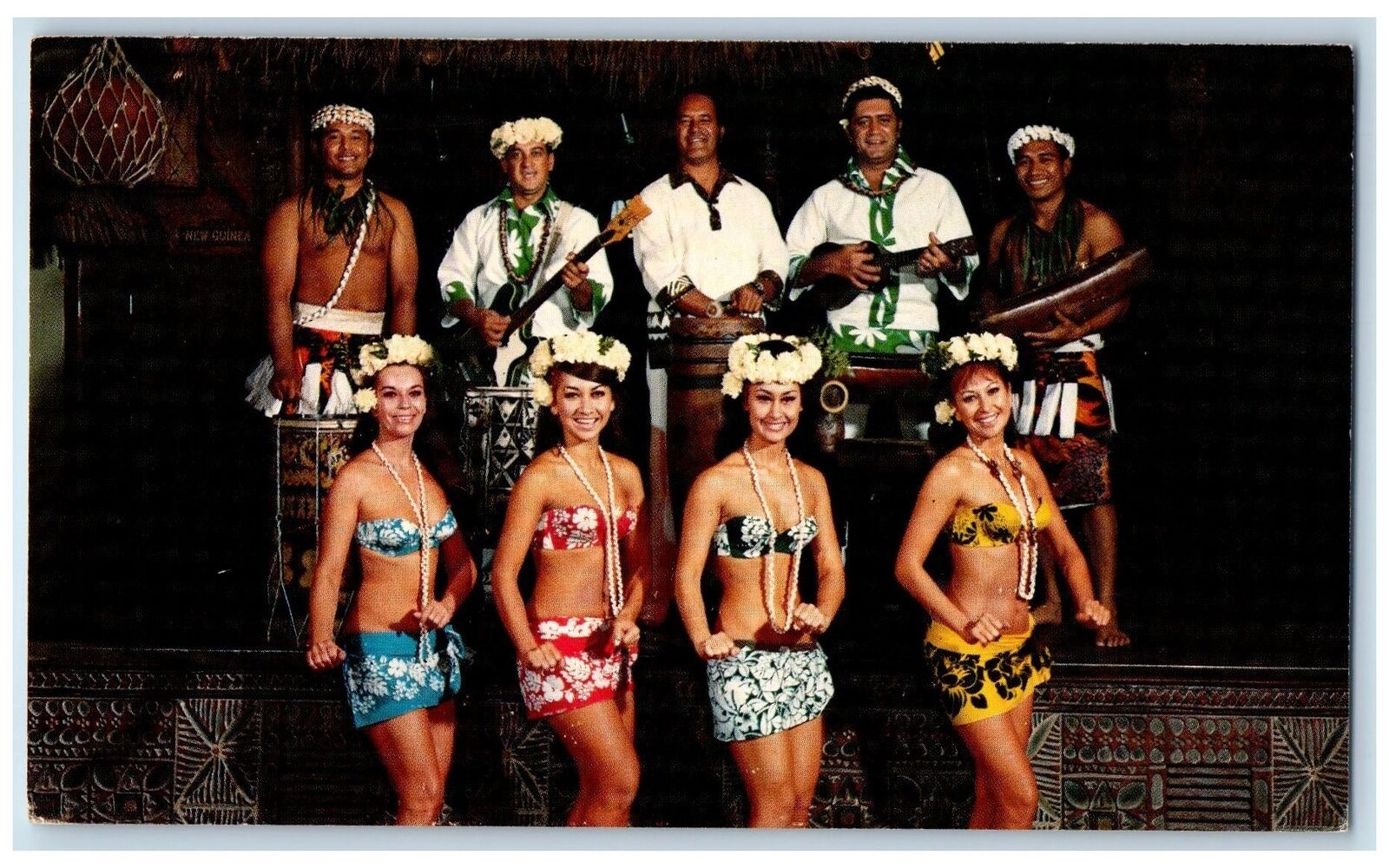 Fort Lauderdale Florida Postcard Mai-Kai Islander Perform Polynesian Revue c1960