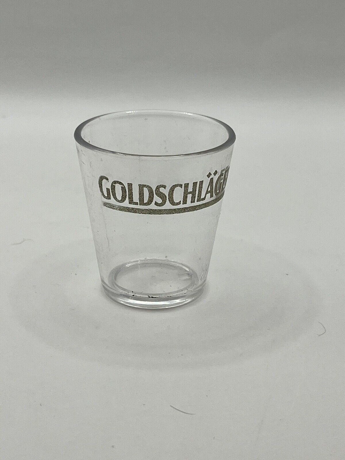 90\'s Vintage Goldschlager Shot Glass Heavy Curved Bottom Barware SD4