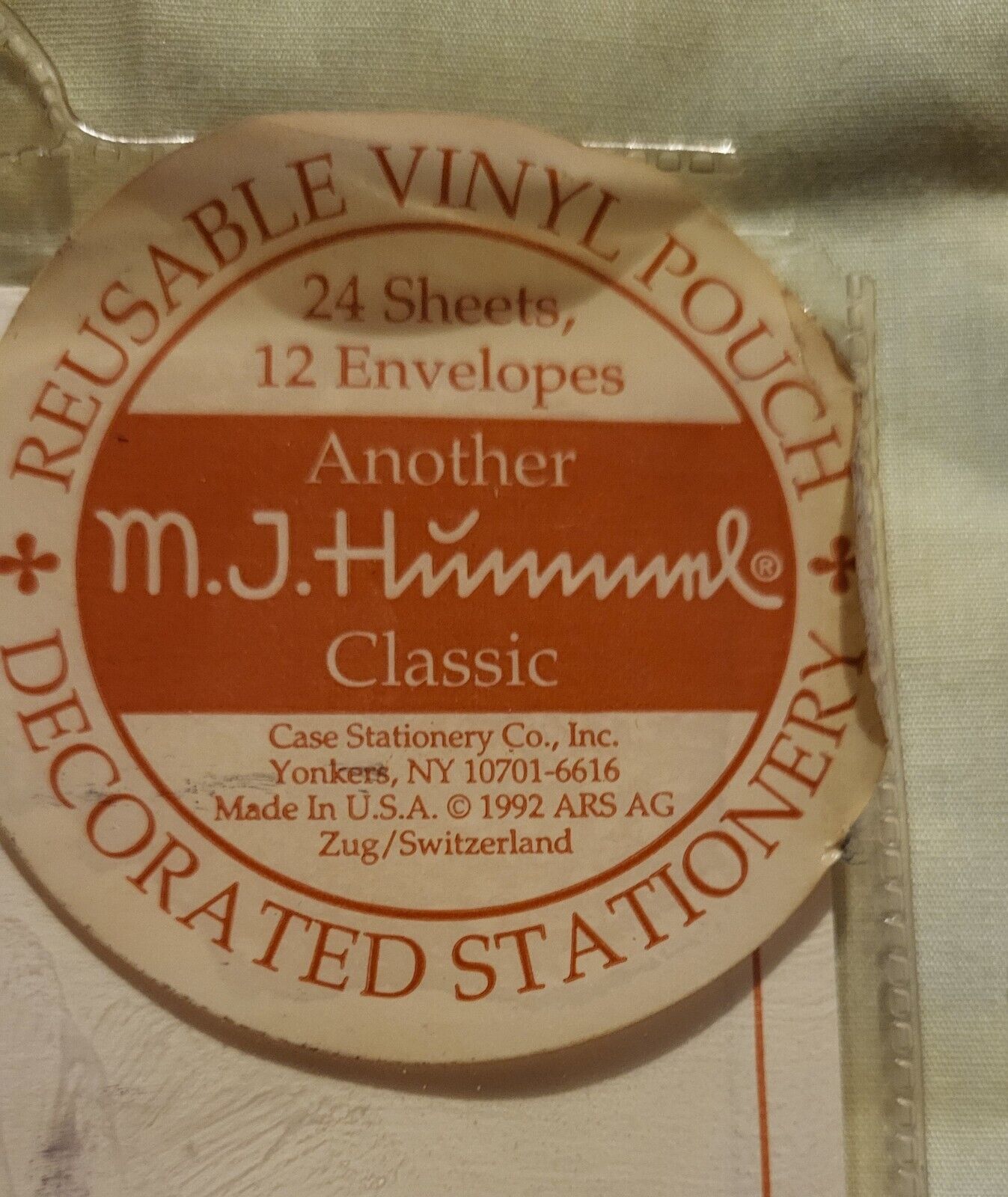 Vintage 1992 Sealed MJ Hummel  Stationary Set 