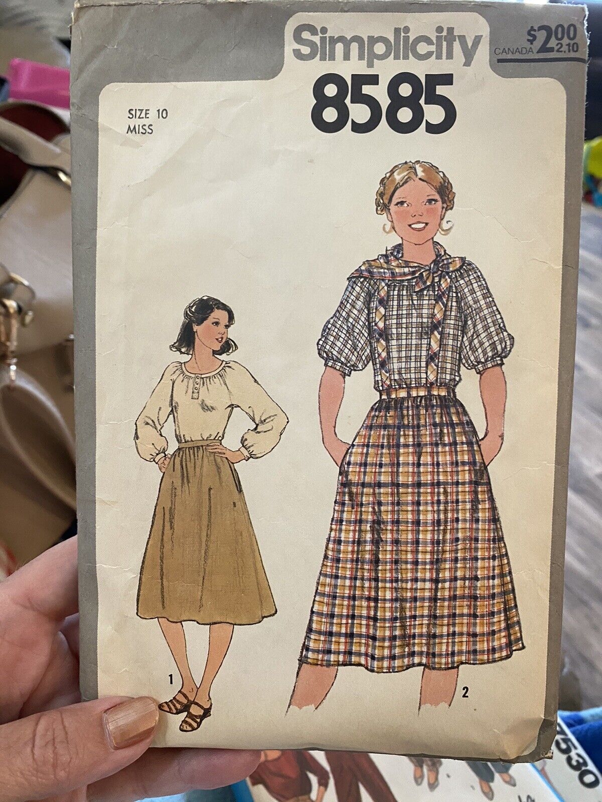 1978 Vintage Simplicity pattern #8585 Cottage Size 10 Cut and Complete 