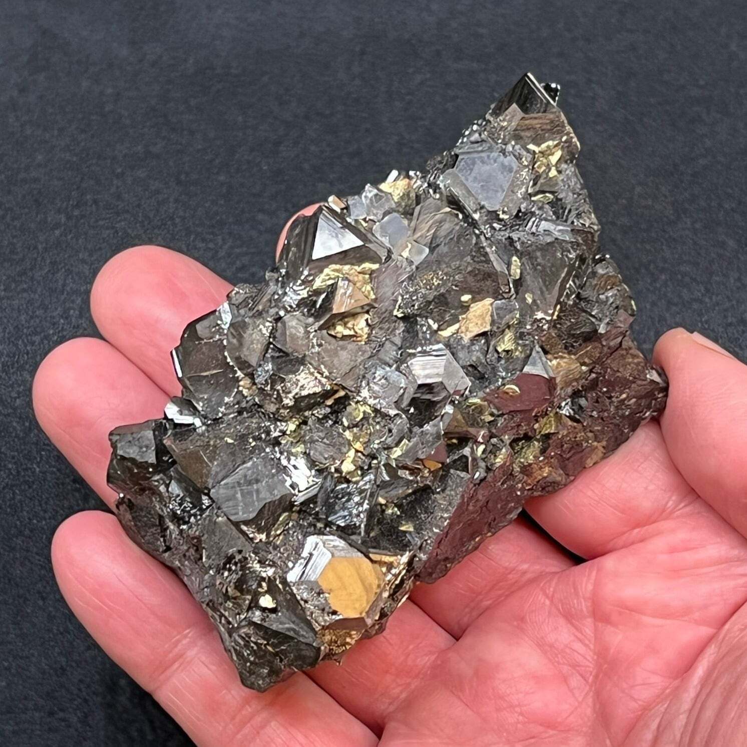 Lustrous Sphalerite Golden Chalcopyrite Bulgaria 314 grams