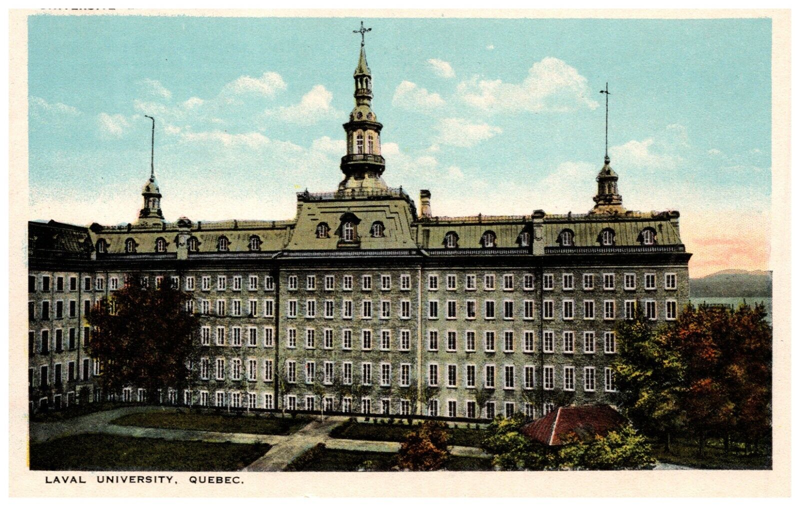 Quebec City Quebec Canada Laval University Vintage Postcard