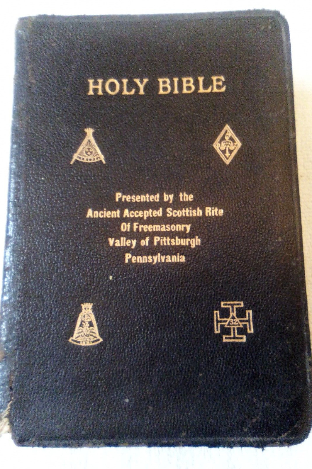 Vintage Freemason Masonic Edition Holy Bible (1957) Mesquite, Texas Lodge