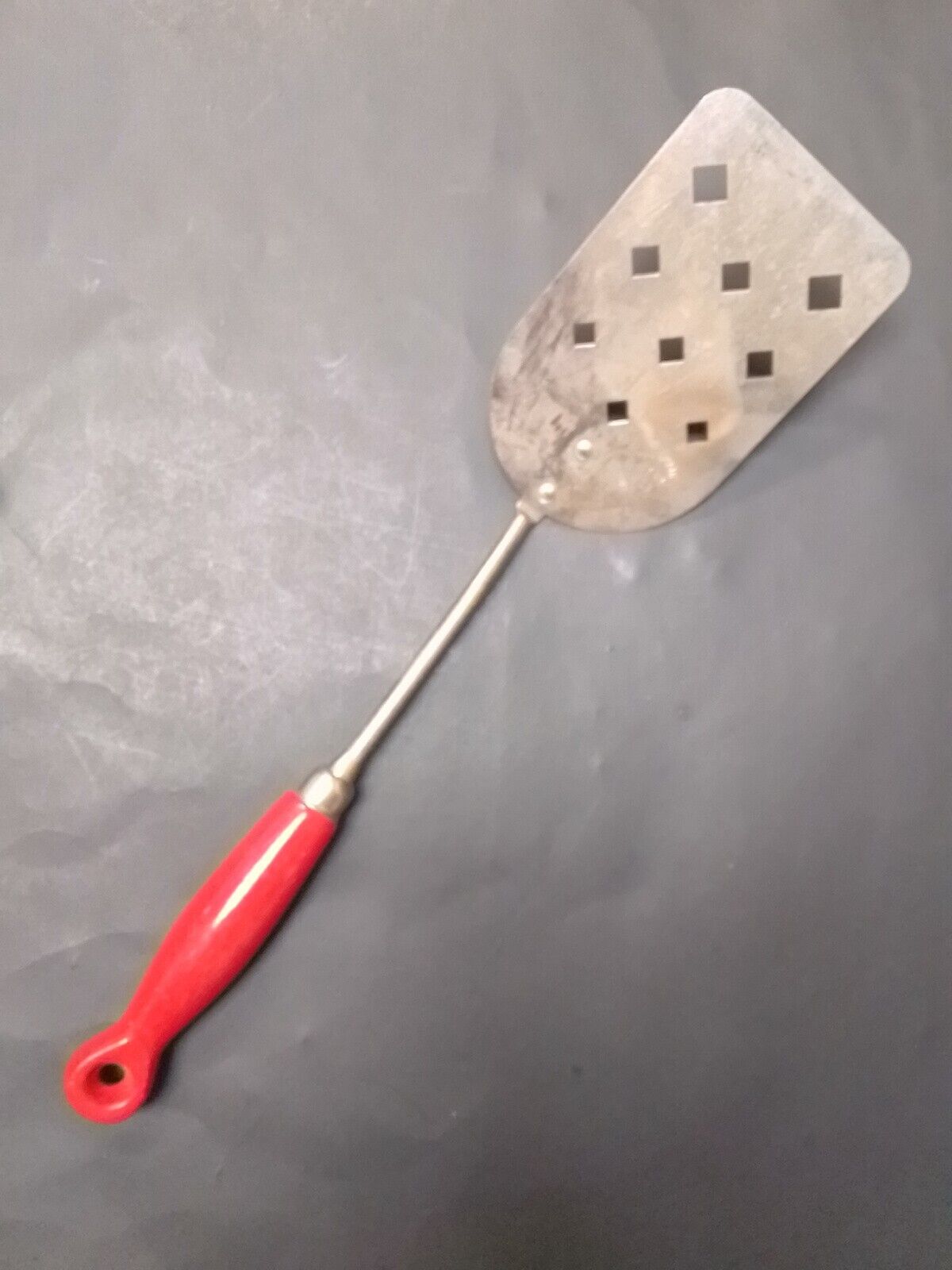 RARE VTG Spatula Red Slotted Diamond Automatic Wire Goods Mfg Co Inc Atomic 