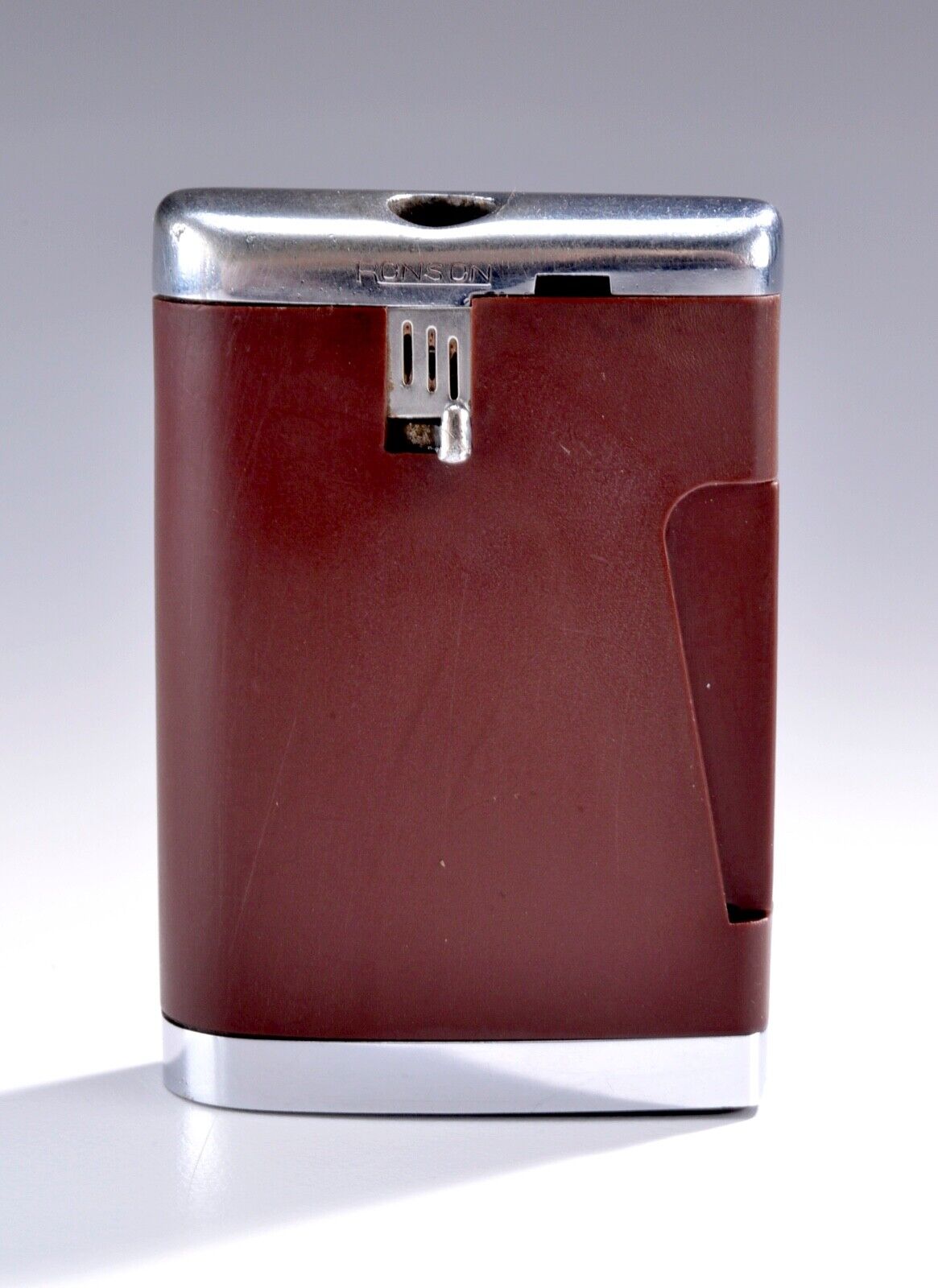 Vintage Burgundy RONSON Varaflame COMET  Lighter - MCM Mid-Century Modern