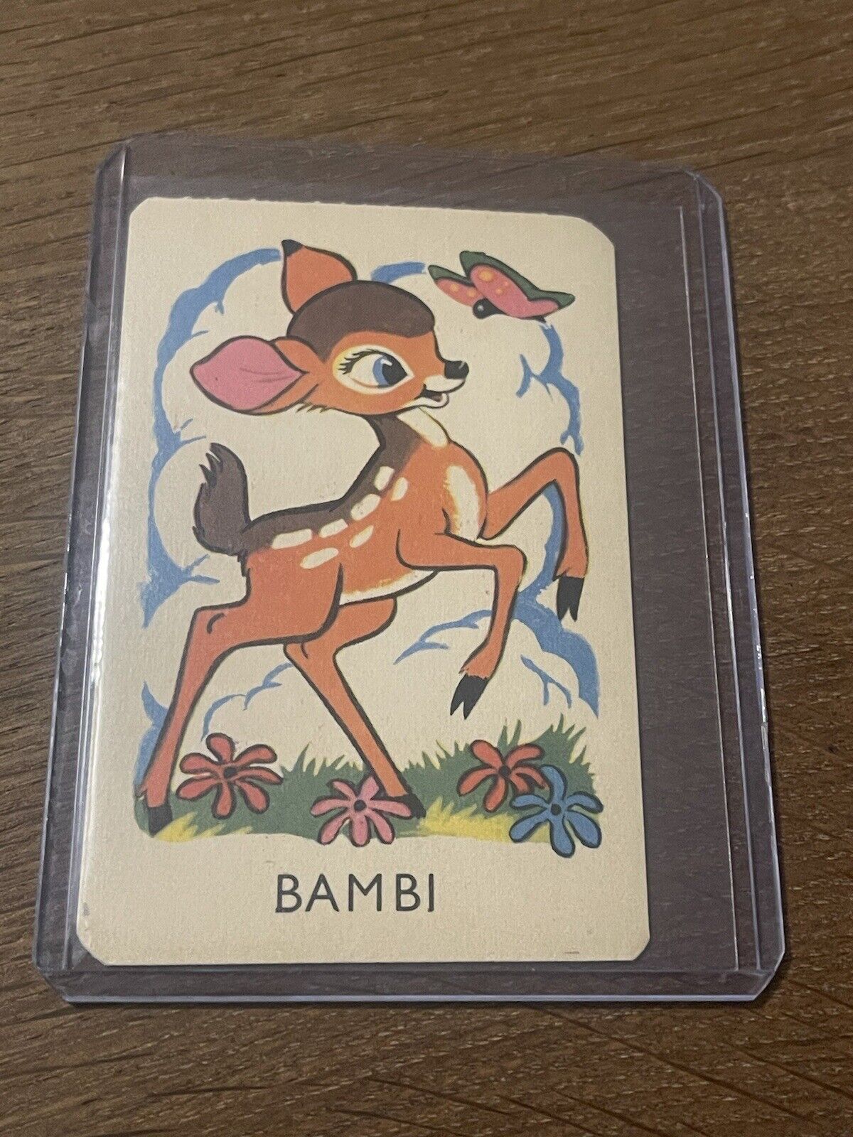 Authentic Vintage Walt Disney Disneyland Snap Bambi Card RARE DISNEYANA