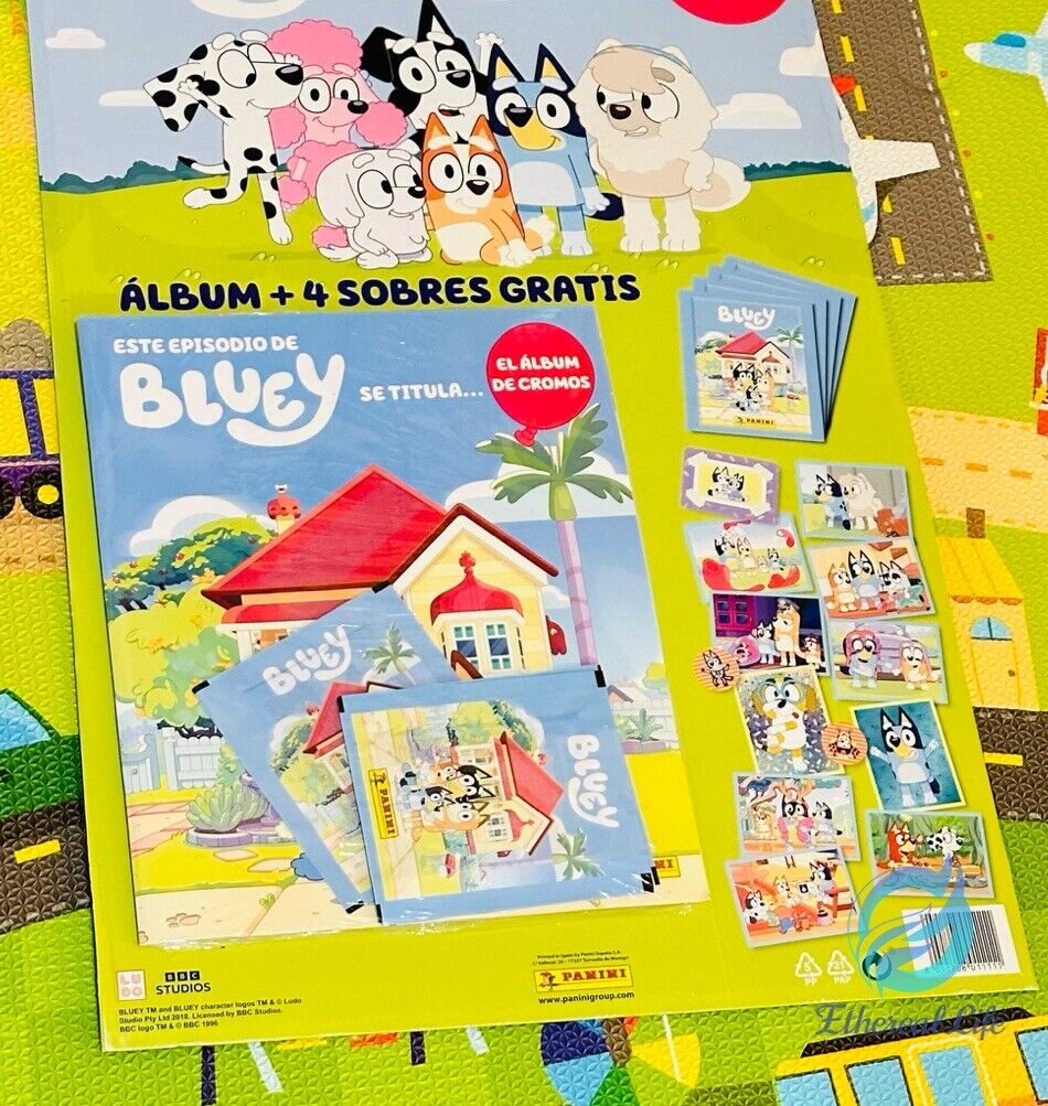 Bluey Album and 4 packs trading cards