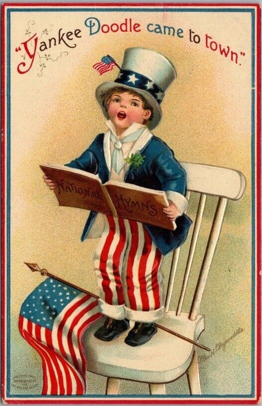 Artist-Signed CLAPSADDLE Fourth of July Postcard 
