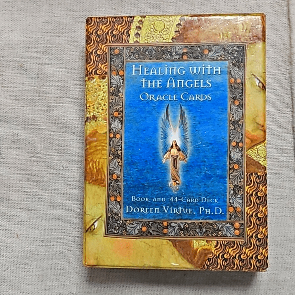 Vintage Y2K 1999 Healing With Angels Tarot Oracle Cards Guidebook