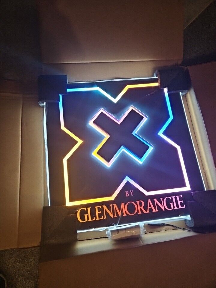 GLENMORANGIE X SCOTCH WHISKY LED BAR SIGN MAN CAVE GARAGE DECOR WHISKY LIGHT NEW