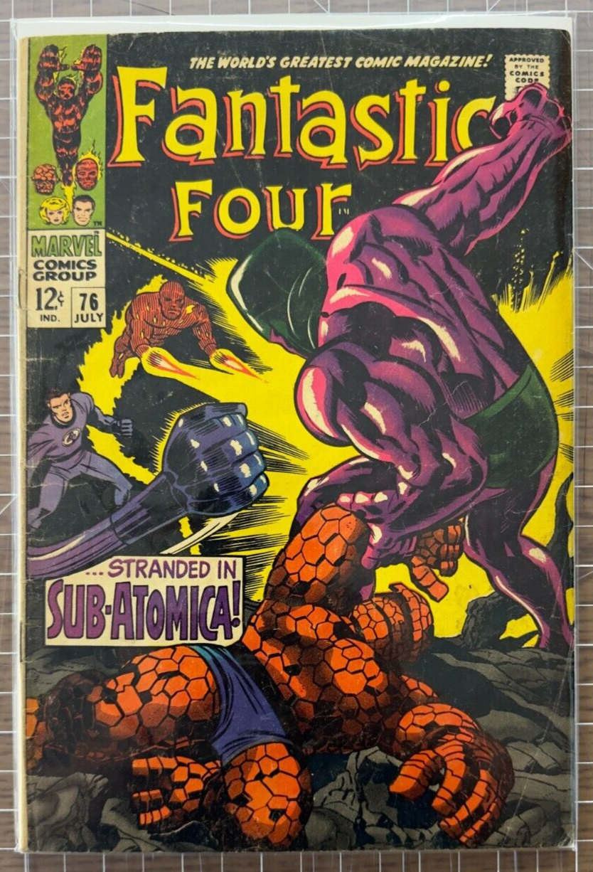 Fantastic Four #76 ICONIC Silver Surfer art Age Marvel Comic 1968 2.5-3.5