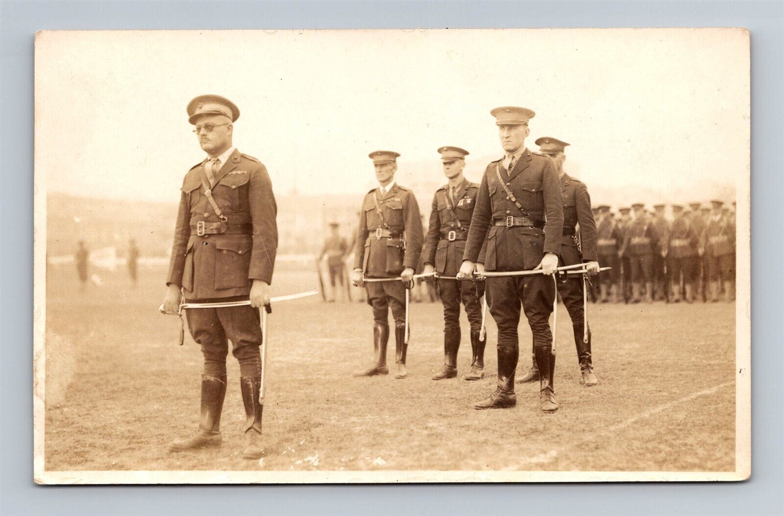 Military Officers c.1930's Real Photo Postcard RPPC