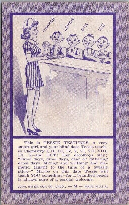 Vintage 1941 Comic Exhibit Supply Arcade Card Postcard \