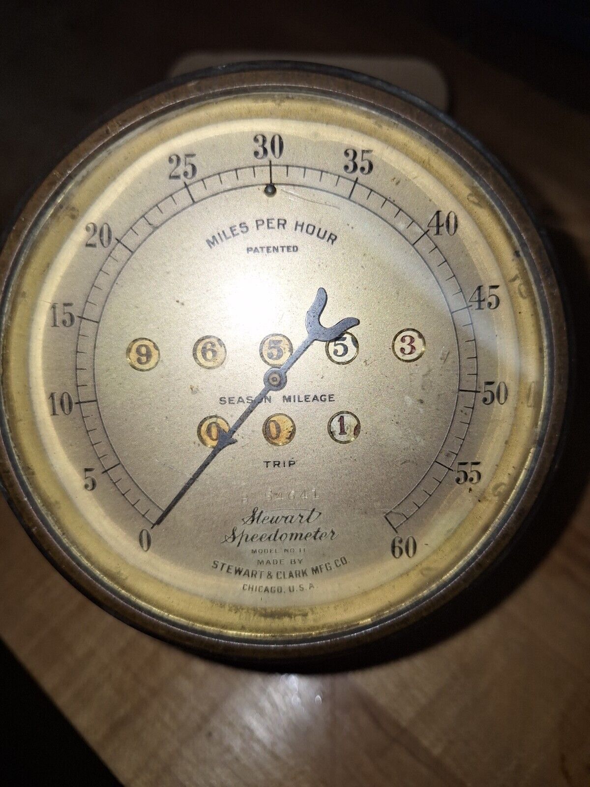 Antique Stewart Speedometer Mileage Recorder 60MPH ~ Steward & Clark