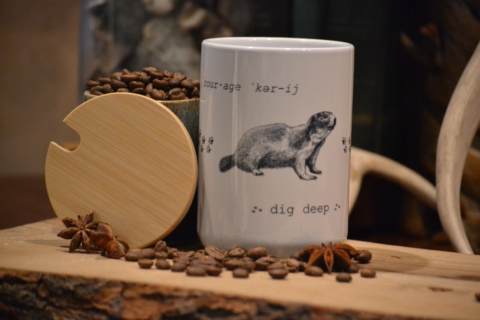Yellow-bellied marmot (Marmota flaviventris) 15oz mug - Unique and Whimsical