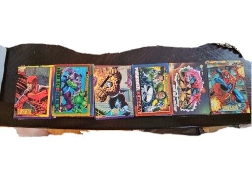 1993 MARVEL UNIVERSE SERIES Lot 294 BASE CARDs COMICS AVENGERS, Hulk, Spiderman 