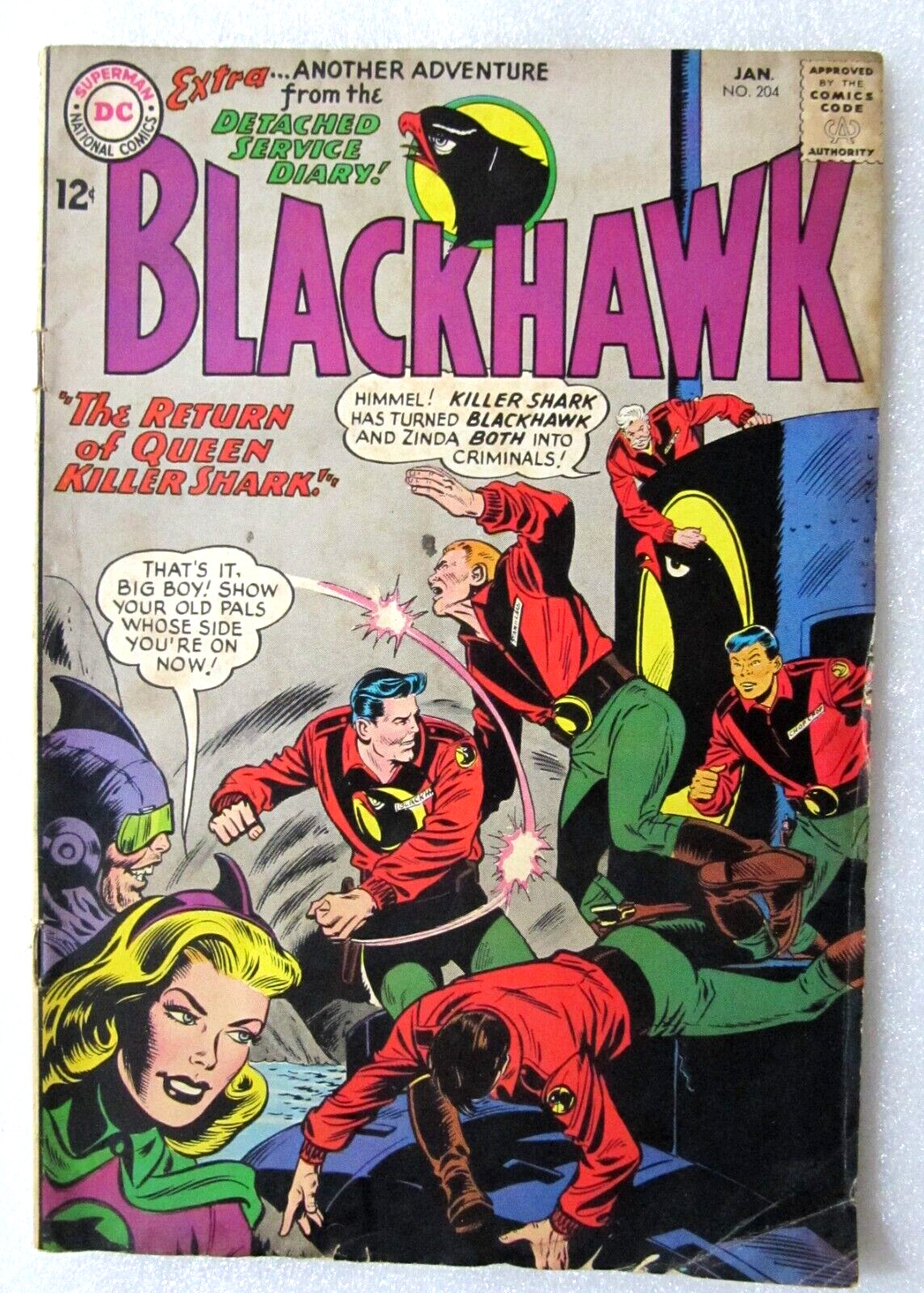 BLACKHAWK #204 - 1965 SILVER AGE DC COMIC - BAGGED