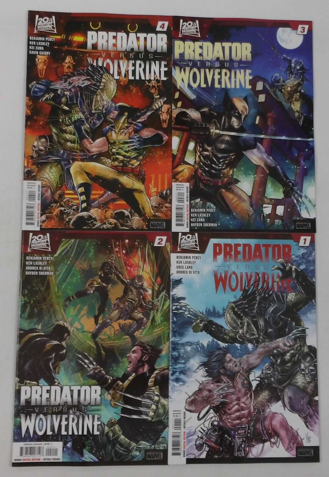 Predator versus Wolverine #1-4 VF/NM complete series Benjamin Percy Greg Land