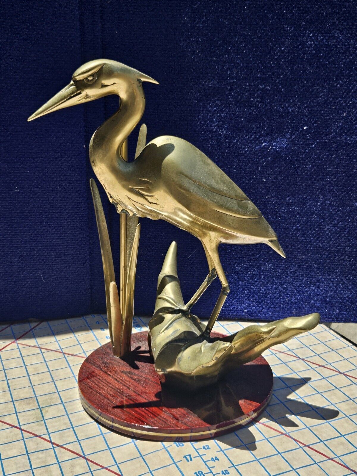 Mid Century Design Hollywood Regency Brass Heron Sculpture
