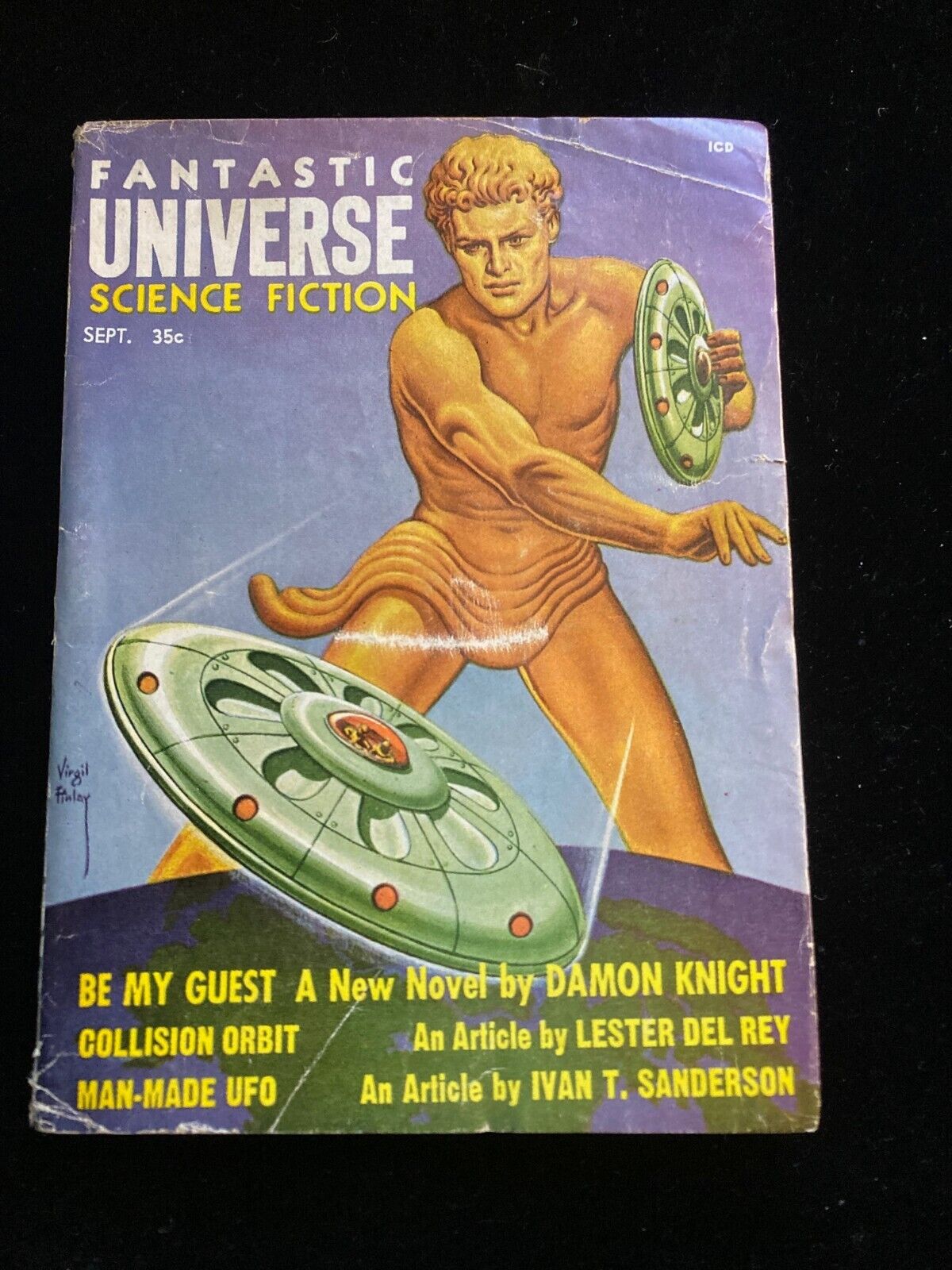 FANTASTIC UNIVERSE Science Fiction sept 1958; Be my Guest by Damon Knight,