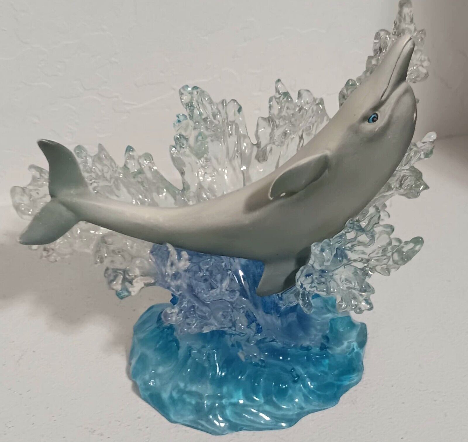 Dolphin In Water Figurine Waves
