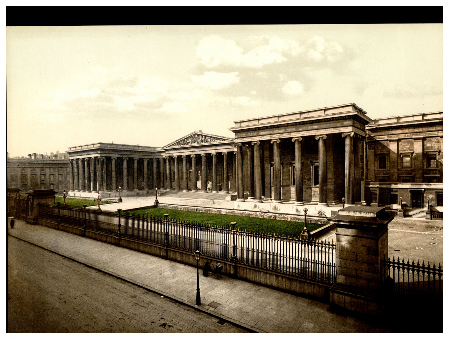 England. London. British Museum.  Vintage Photochrome by P.Z, Photochrome Zurich
