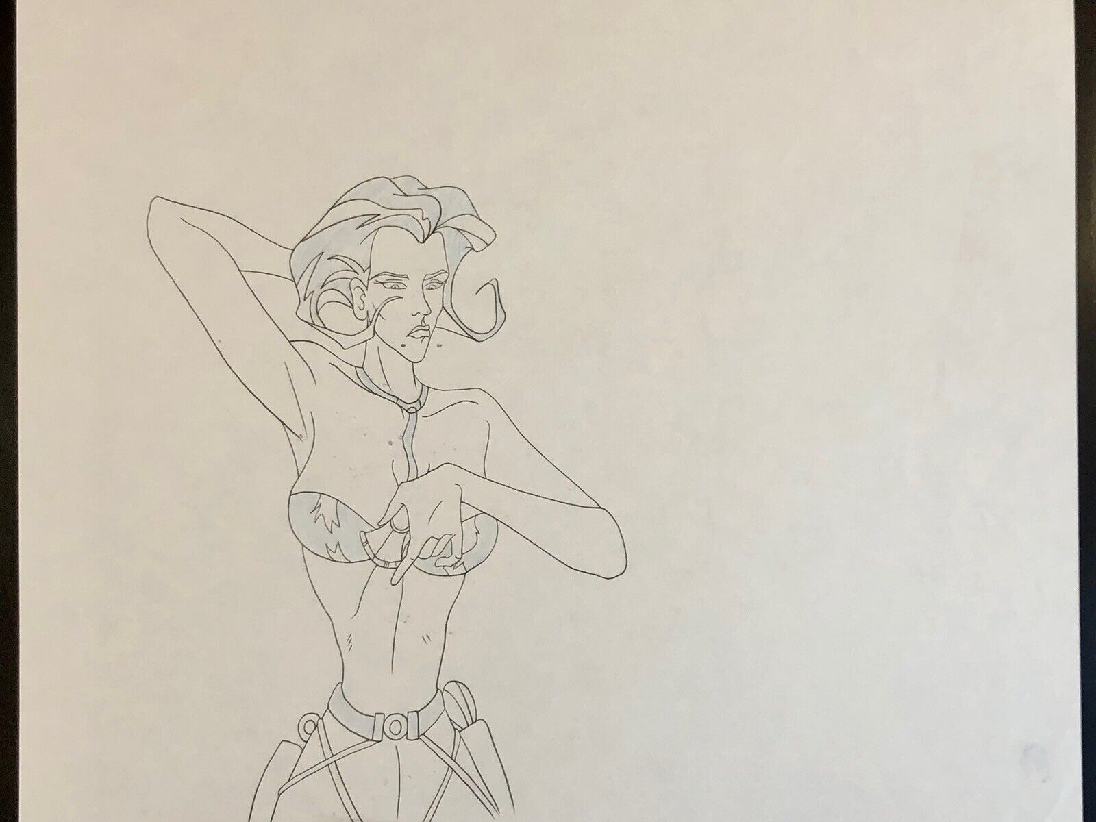 Aeon Flux Production Cel Drawing