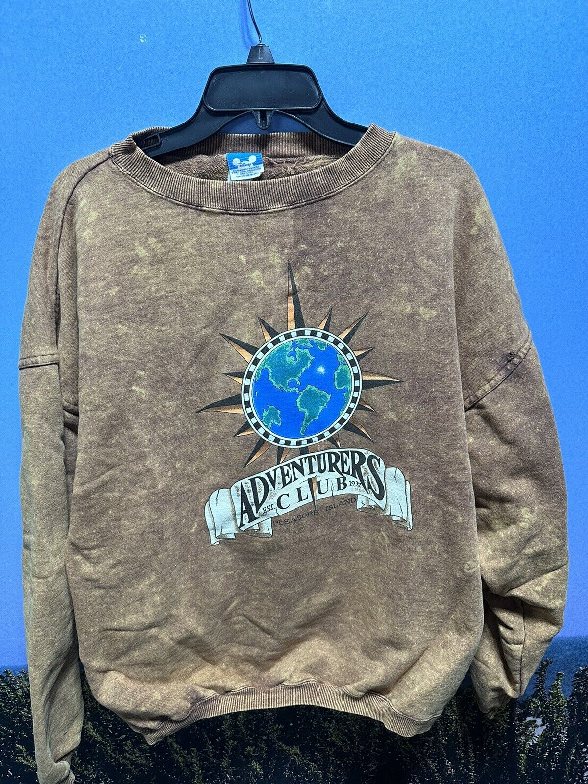 Vtg 90s Adventurers Club Pleasure Island Walt Disney World Sweatshirt M/L RARE