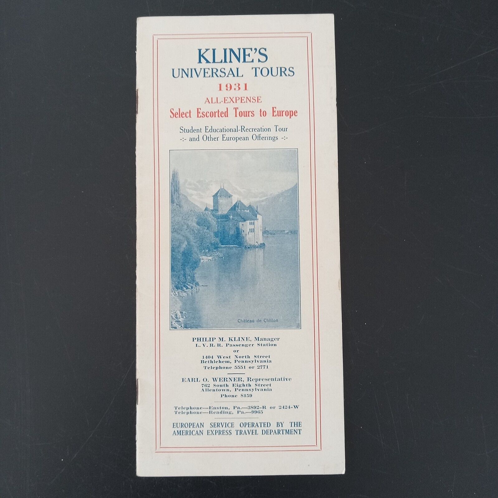 RMS OLYMPIC White Star Line Kline Universal Tours Cruise Brochure 1931