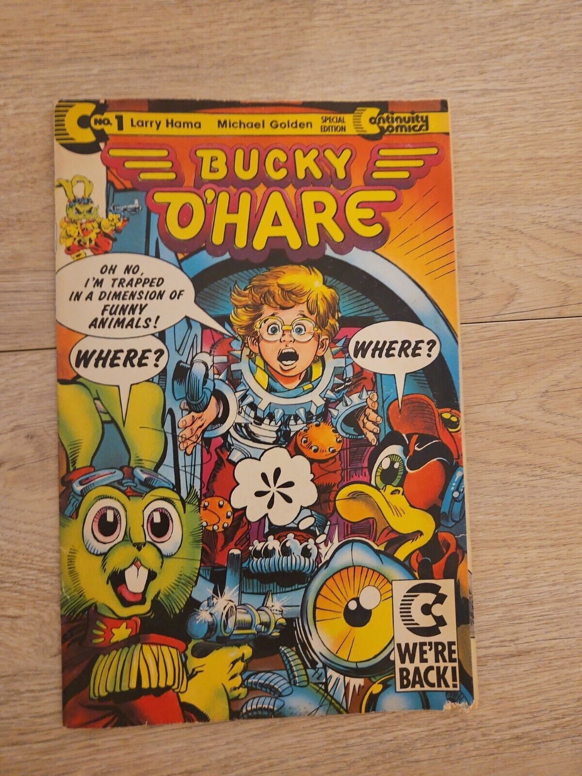 Bucky O’Hare # 1 Continuity Comics 1991 First Appearance,Larry Hama,M Golden,OOP
