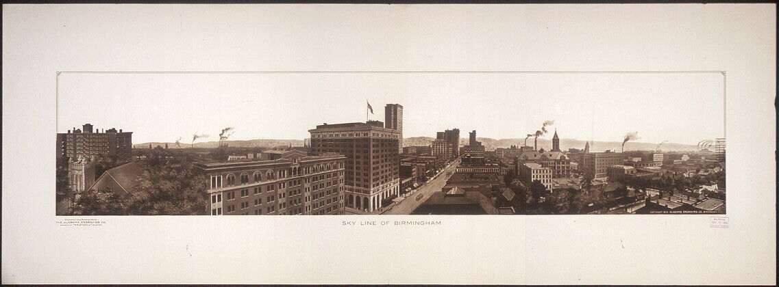 Photo:1914 Panoramic: Sky line of Birmingham, Alabama