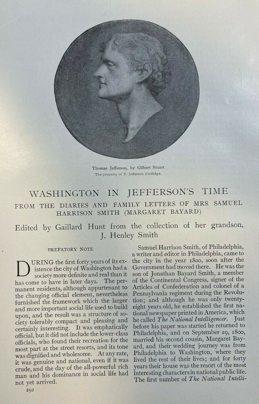 1906 Washington D C in the Time of Thomas Jefferson illustrated