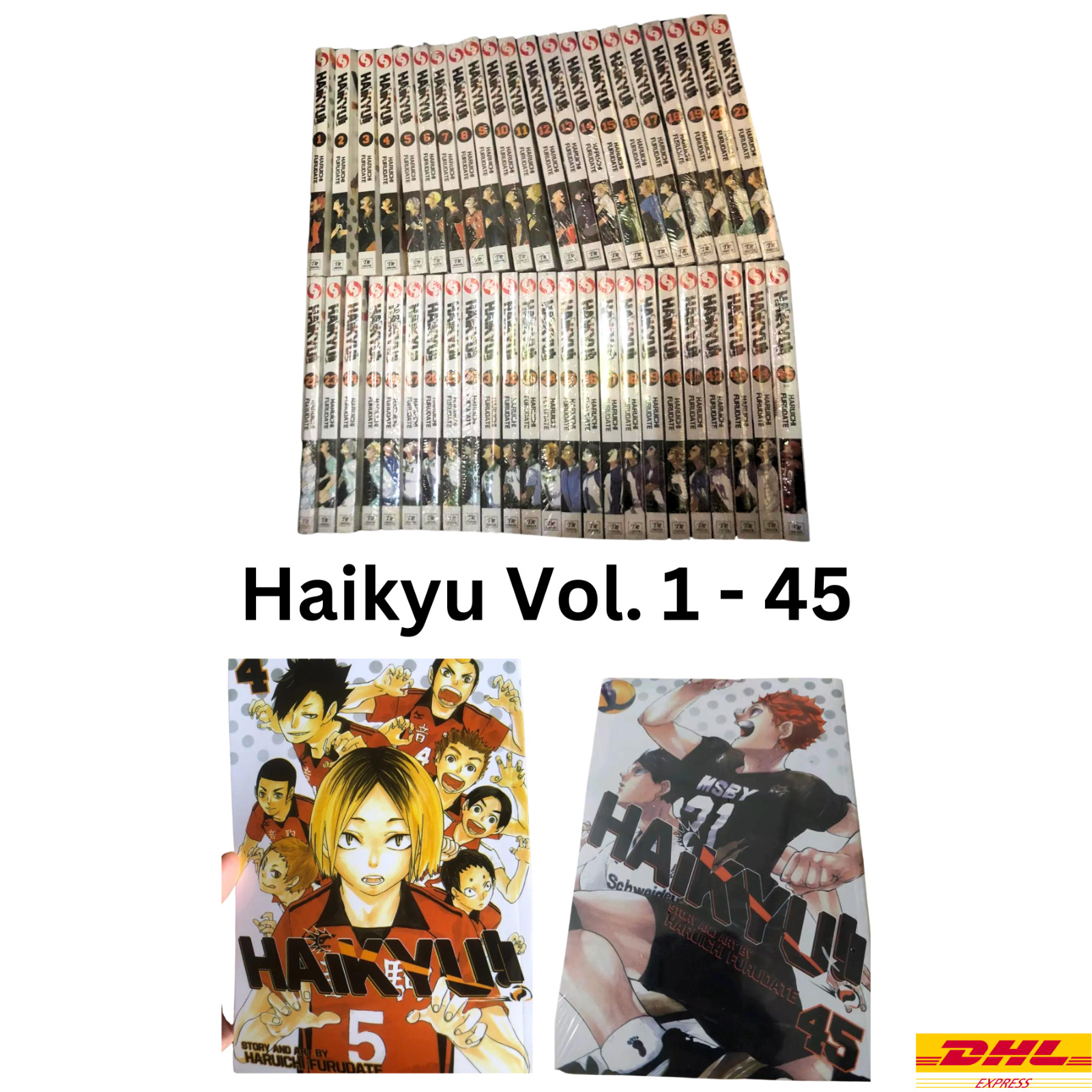 Haikyuu Set Manga Vol 1-45 Haikyuu English Comic Haruichi Furudate DHL Express