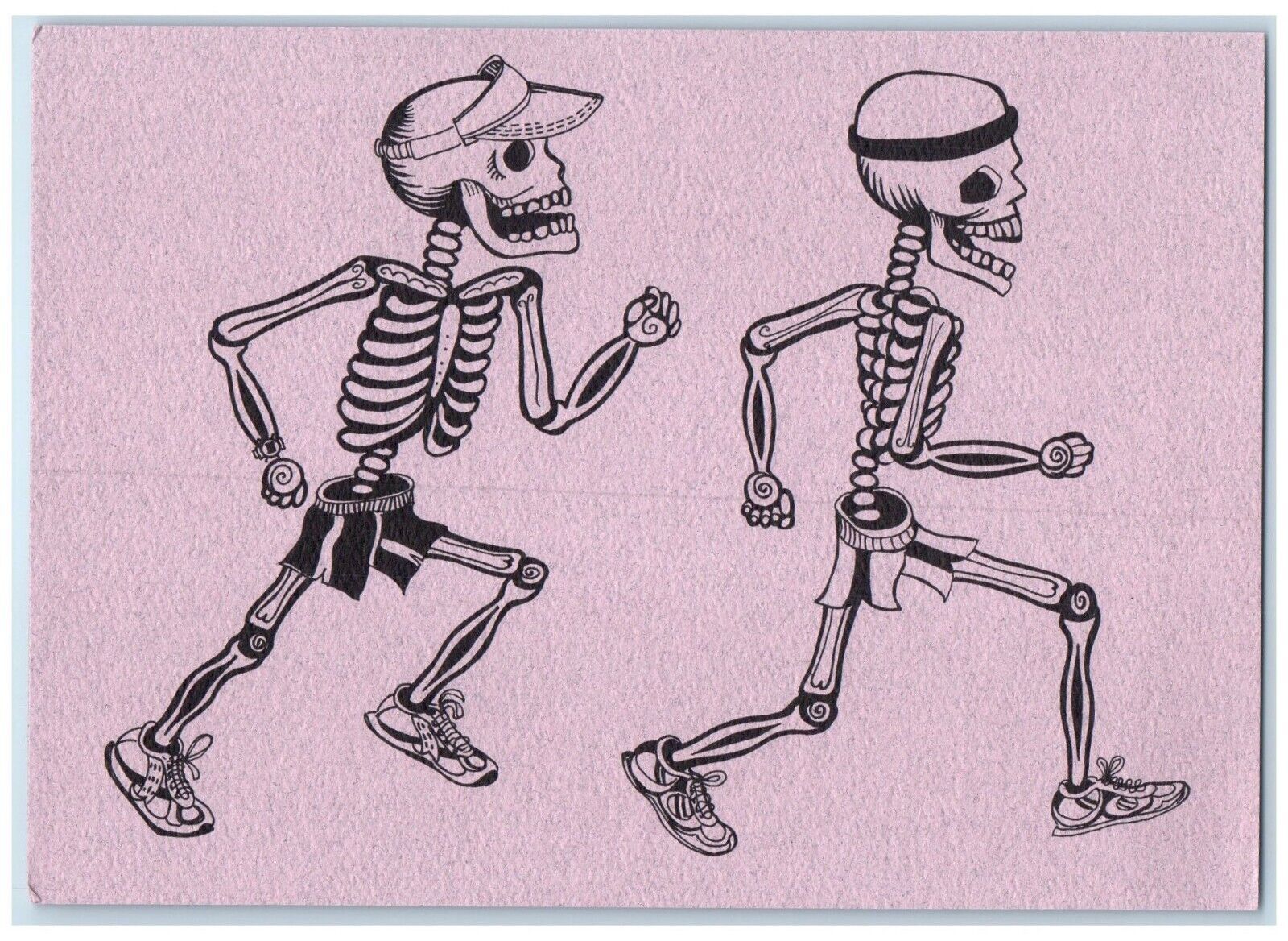 c1990\'s Jogger Skeleton From Day Of The Dead Boulder Colorado CO Postcard