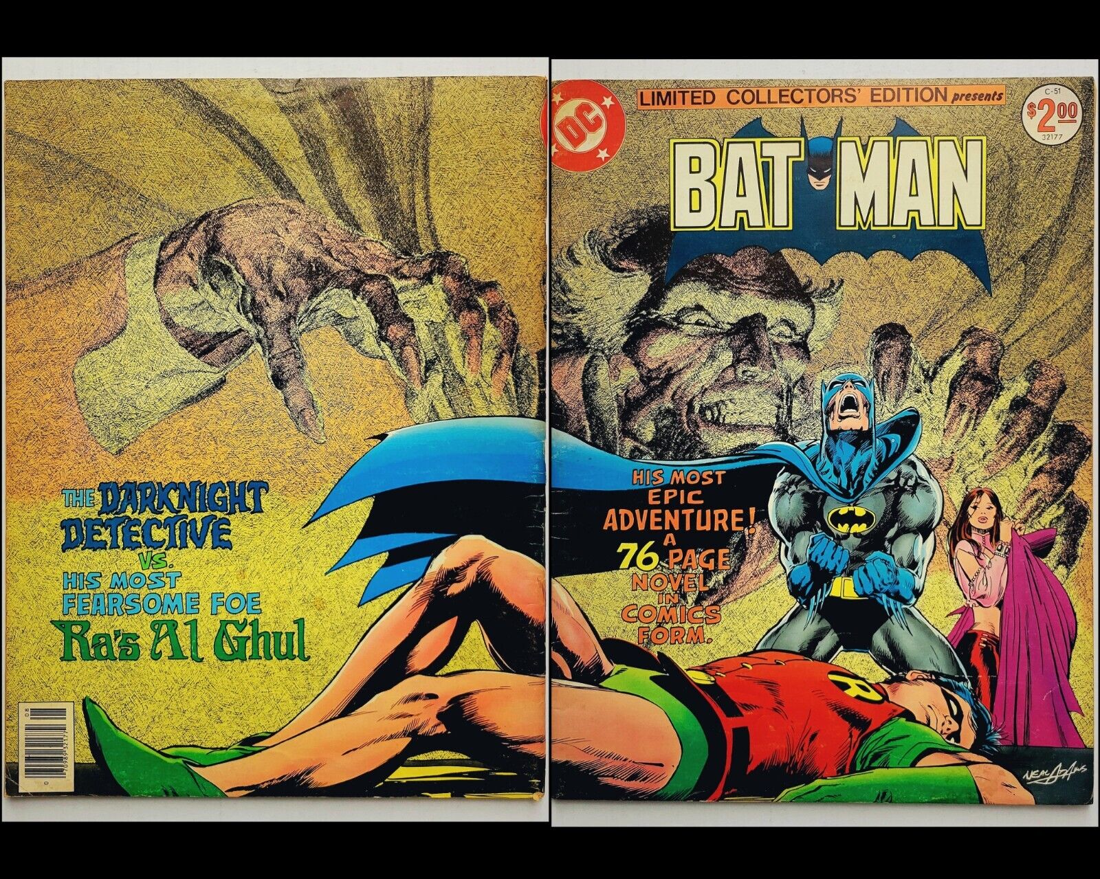 BATMAN Limited Collector\'s Ed C-51 (DC 1977) Neal Adams RA\'S-AL-GHUL Treasury Sz