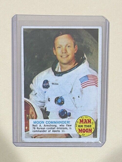 Neil Armstrong Moon Commander Topps 54B 1969 Man on the Moon Lower Grade