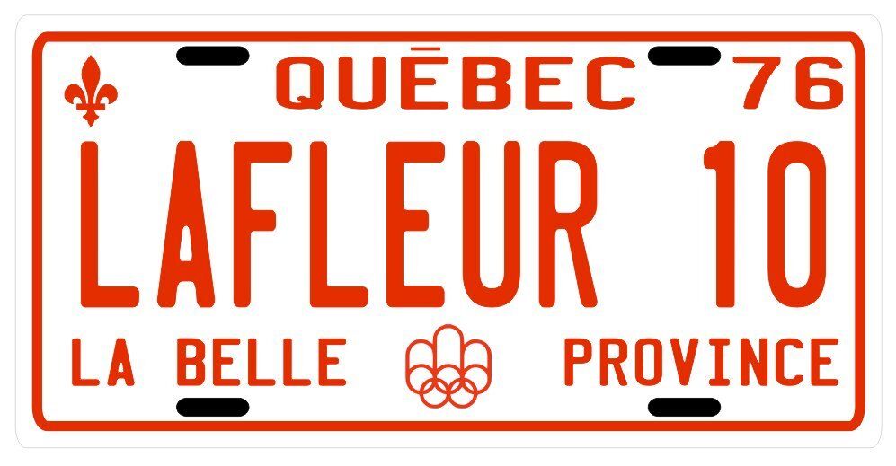 Guy Lafleur Montreal Canadiens Hockey 1976 License Plate