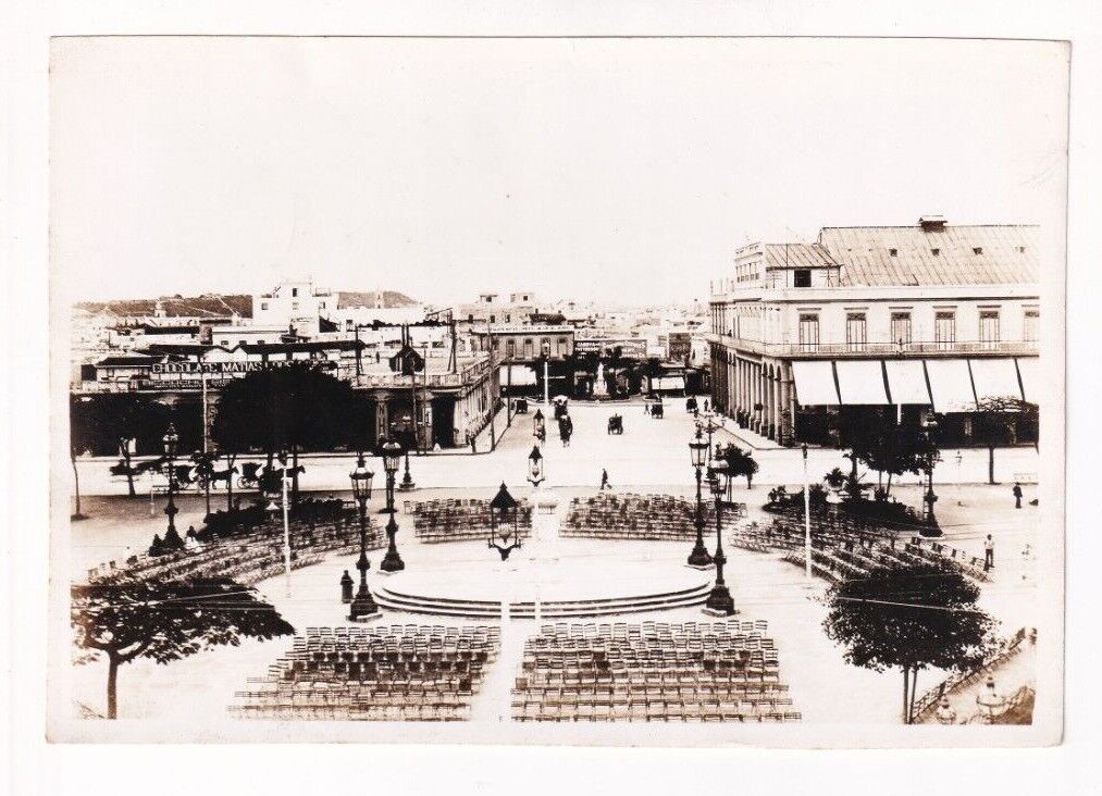 HAVANA´S CENTRAL PARK & SURROUNDING AERIAL VIEW CUBA 1890s Photo Y J 352