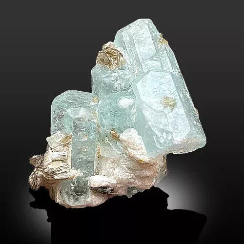 Sky Blue Color Utra Rare And Stunning Natural Aquamarine Crystal Cluster, 30 Gm