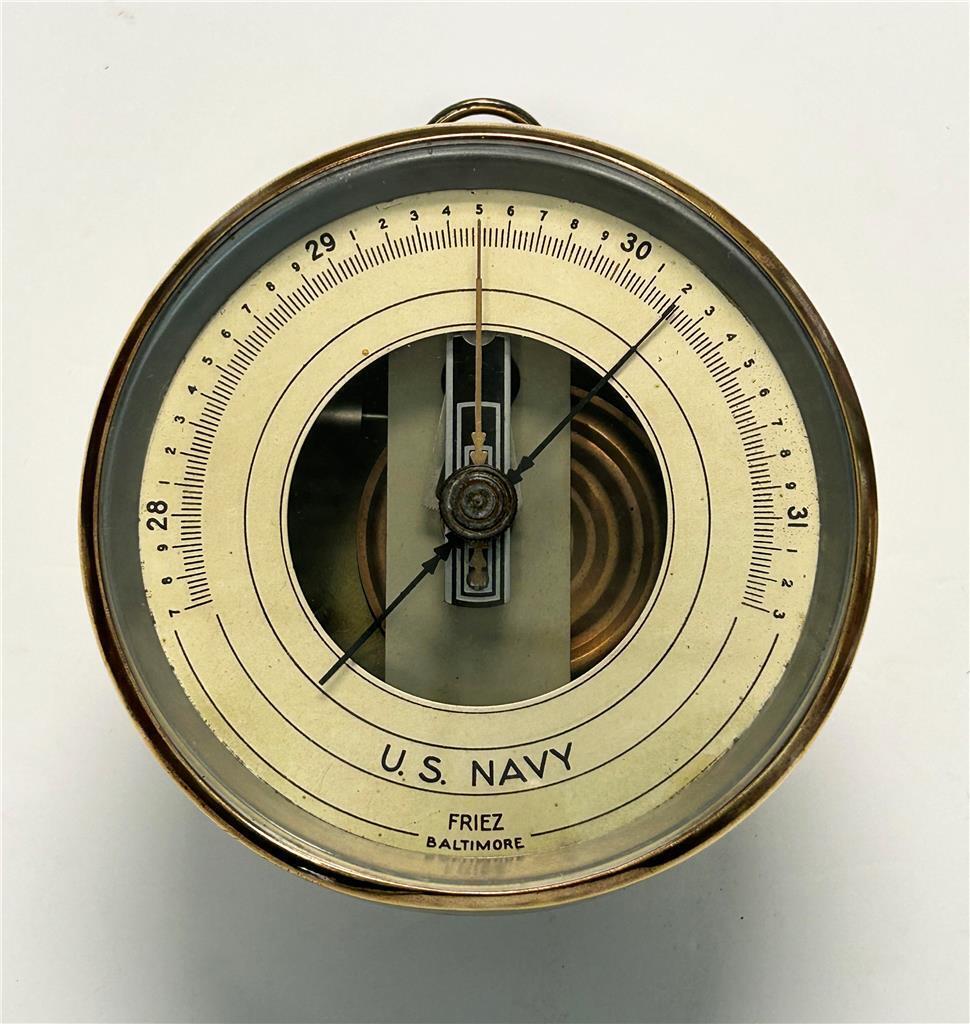 Friez U.S. Navy Barometer - BU Ships - Circa 1942 WWII