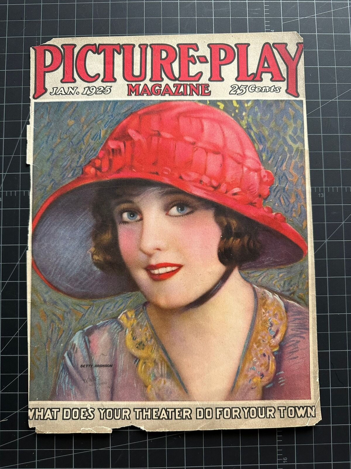 Rare Vintage 1925 Picture Play Magazine Cover - Betty Bronson