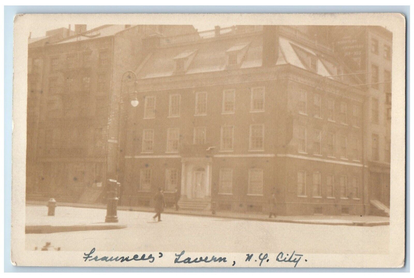 c1920\'s Candid Fraunces Tavern New York City NY RPPC Photo Unposted Postcard