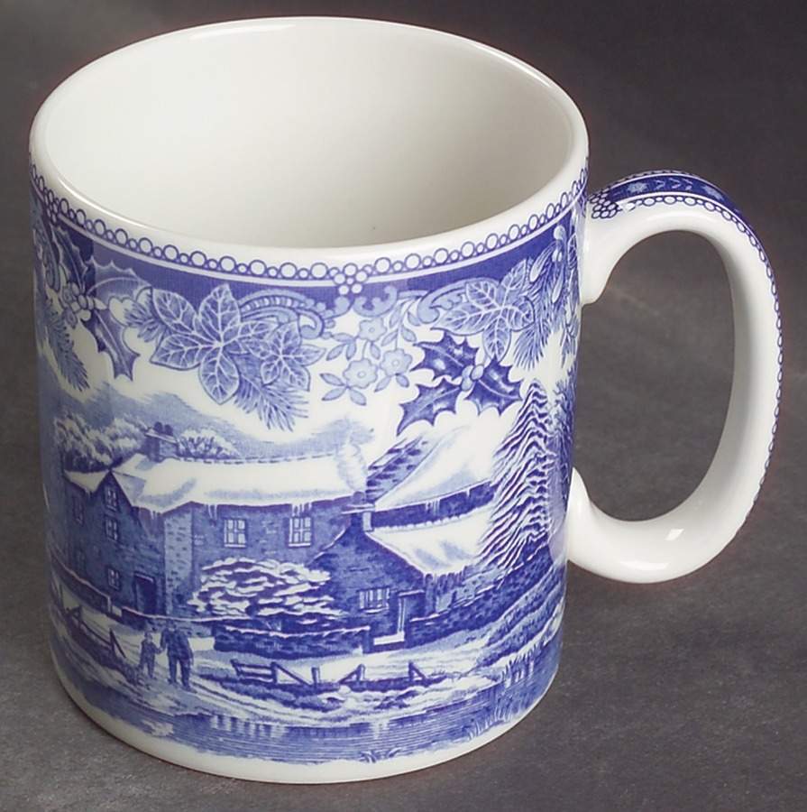 Spode Winter's Eve Blue  Mug 3640329