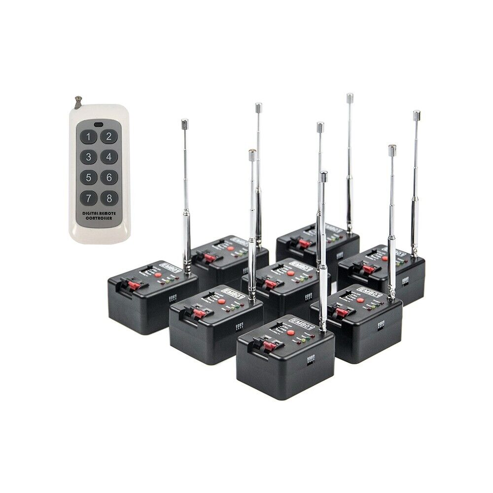 8 Cue Remote Wireless Fireworks Firing System Igniter Stage equipment EMB01-08R