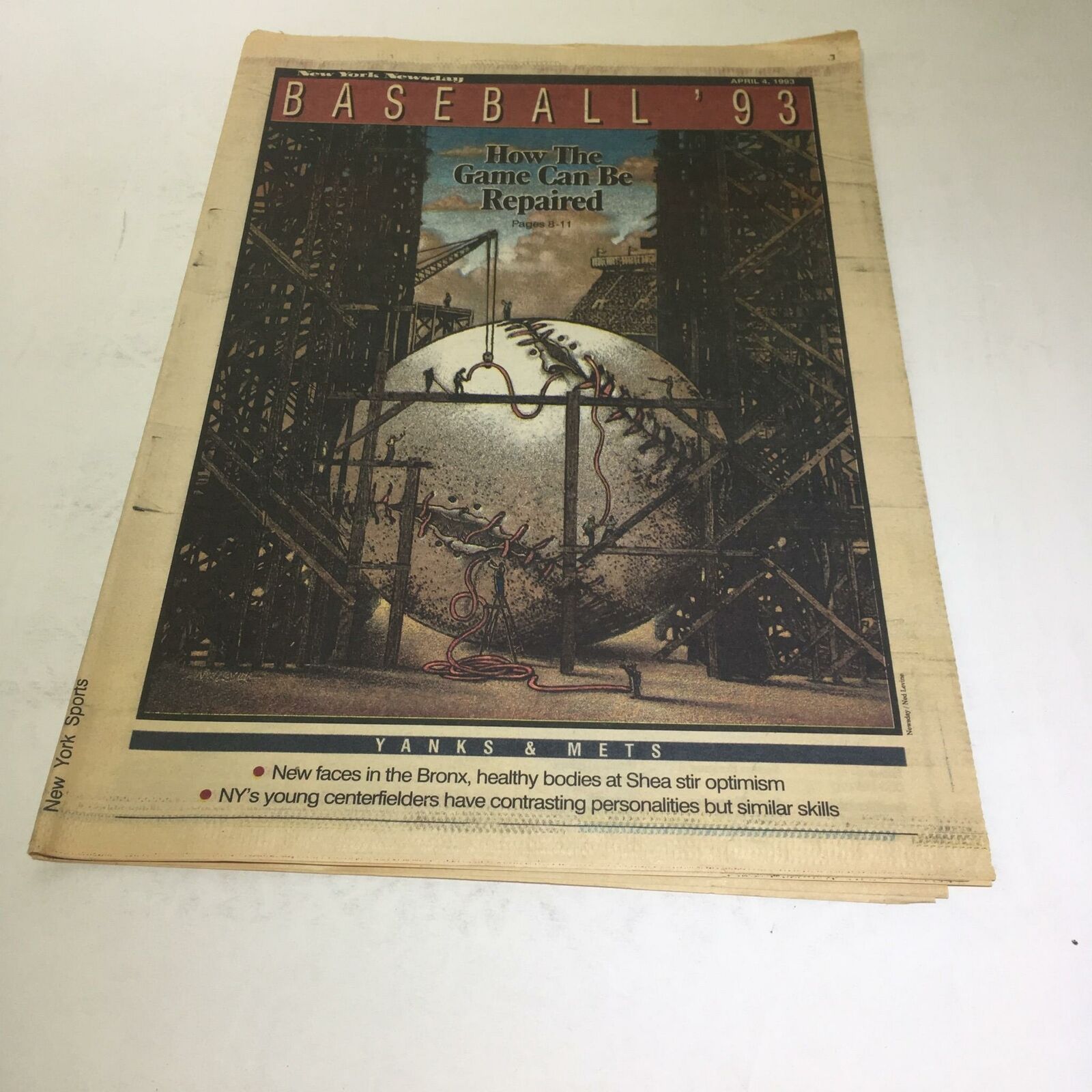 New York Newsday: April 4 1993 Baseball \'93