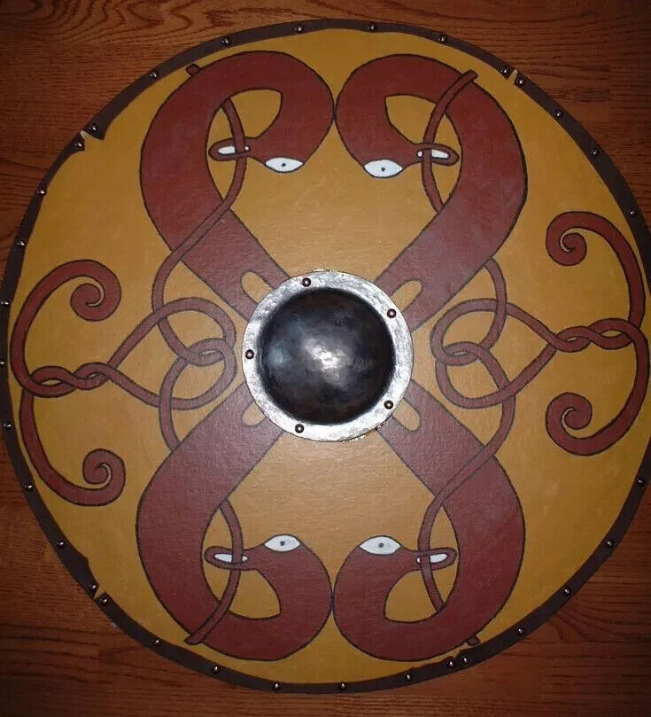Skjold Viking Shield Historical Battle ready Wooden Shield Best Gift Larp