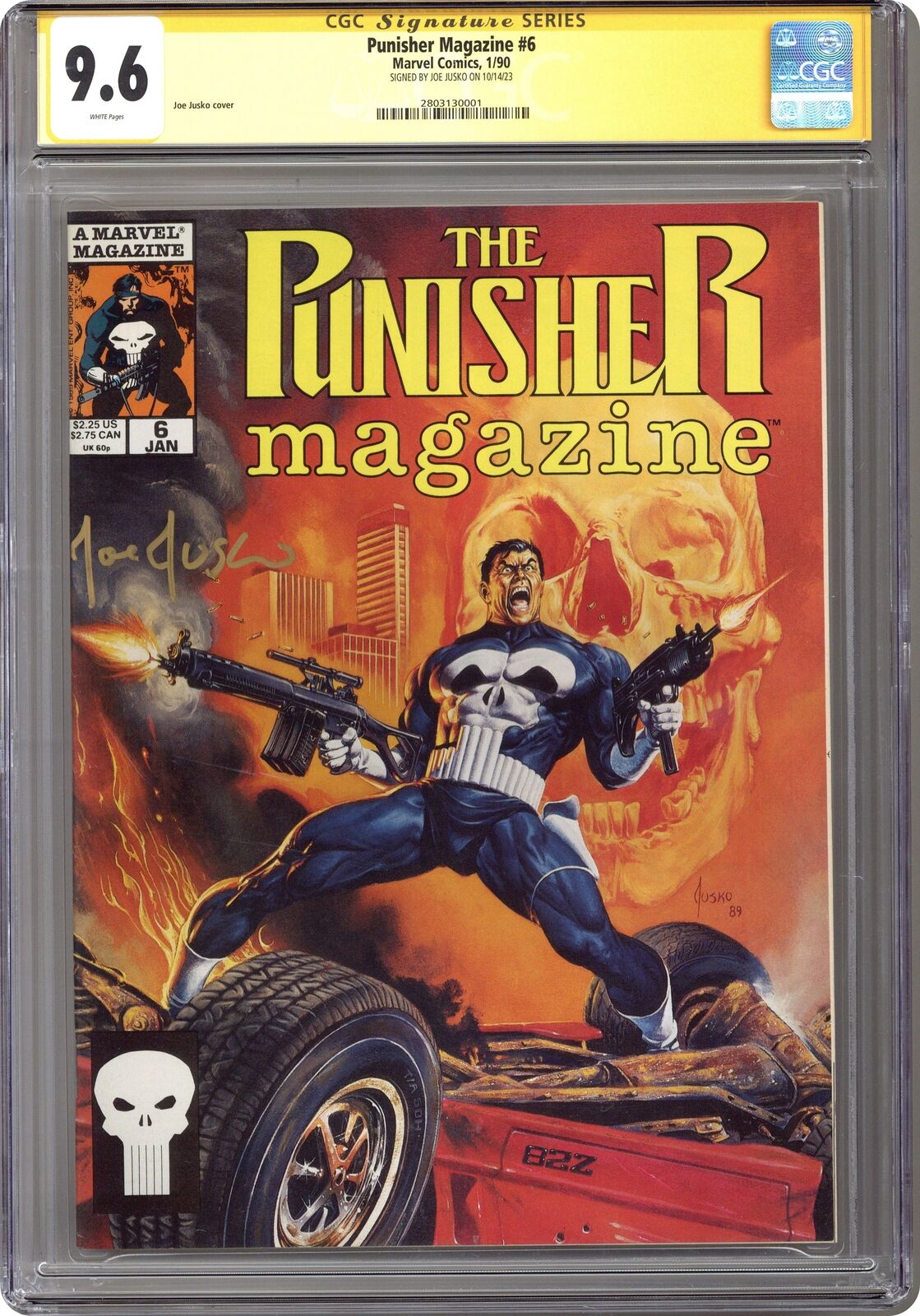 Punisher Magazine #6 CGC 9.6 SS Joe Jusko 1990 2803130001