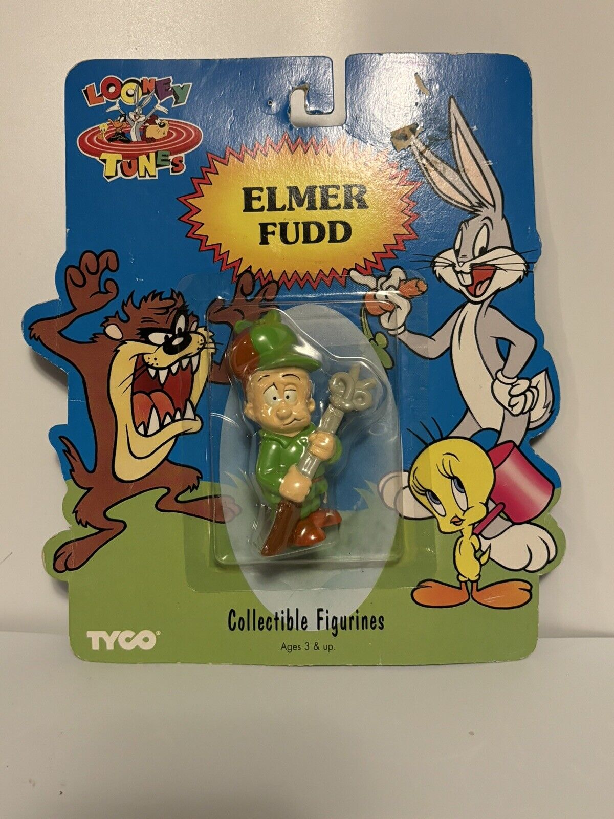 1993 Looney Tunes Elmer Fudd Tyco Bendable New On Card.