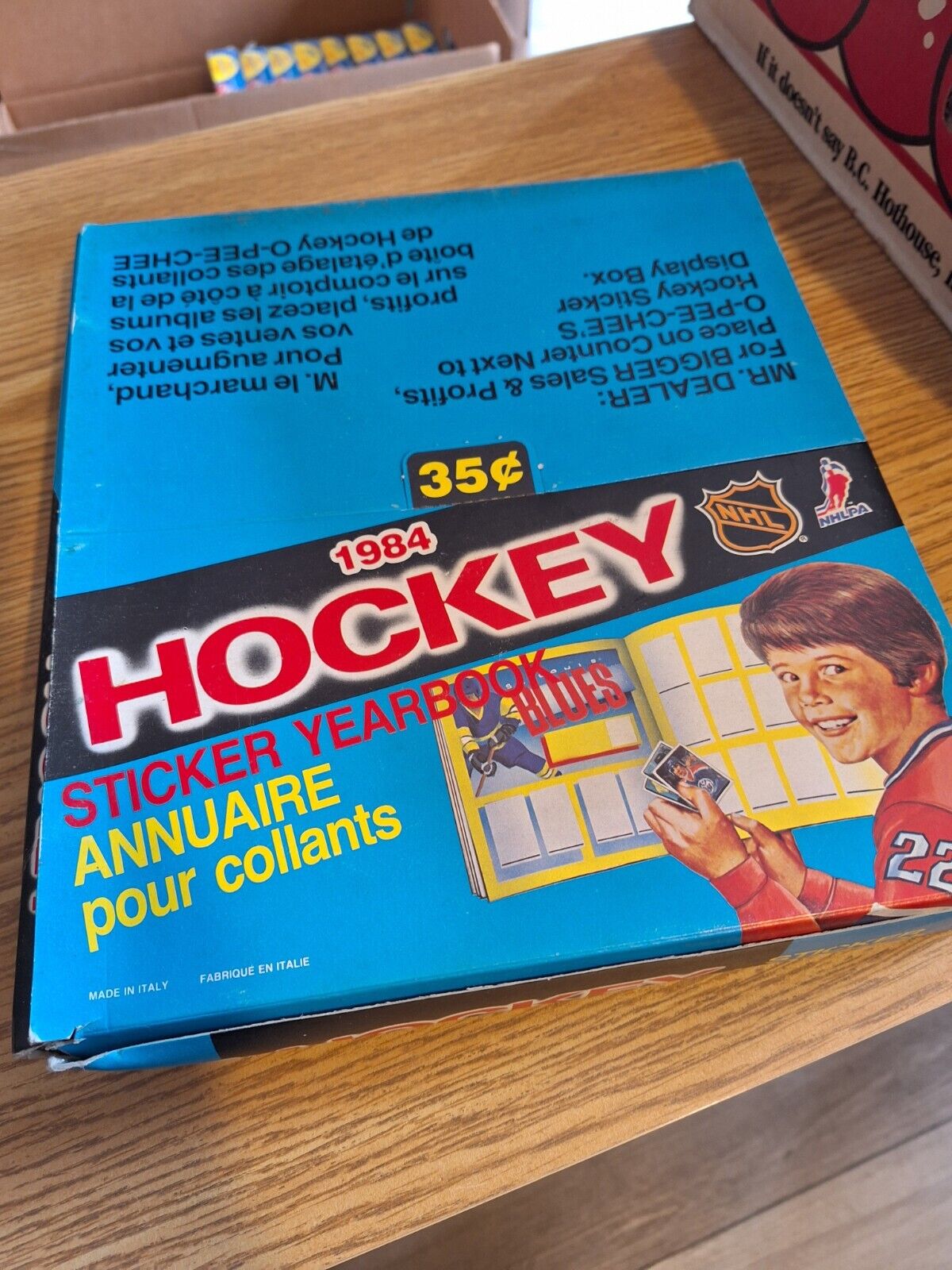 1984 O Pee Chee Hockey Sticker Album With Display Full Box