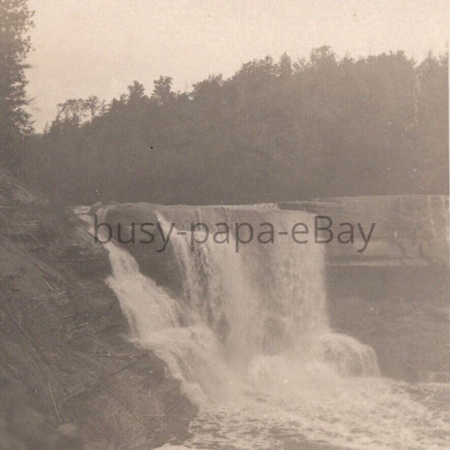 1900s RPPC The Old Grocery Waterfall Step Trenton Falls New York Photo Postcard